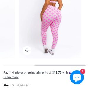 **NEW**Pink Polka Dot Women's Leggings